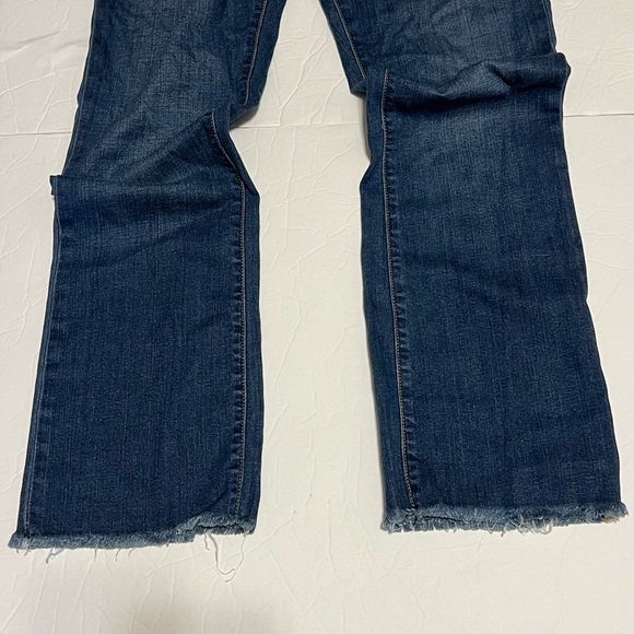 Halogen Womens Ripped Flare Crop Cut Off Jeans Blue Size 27. - Picture 3 of 11